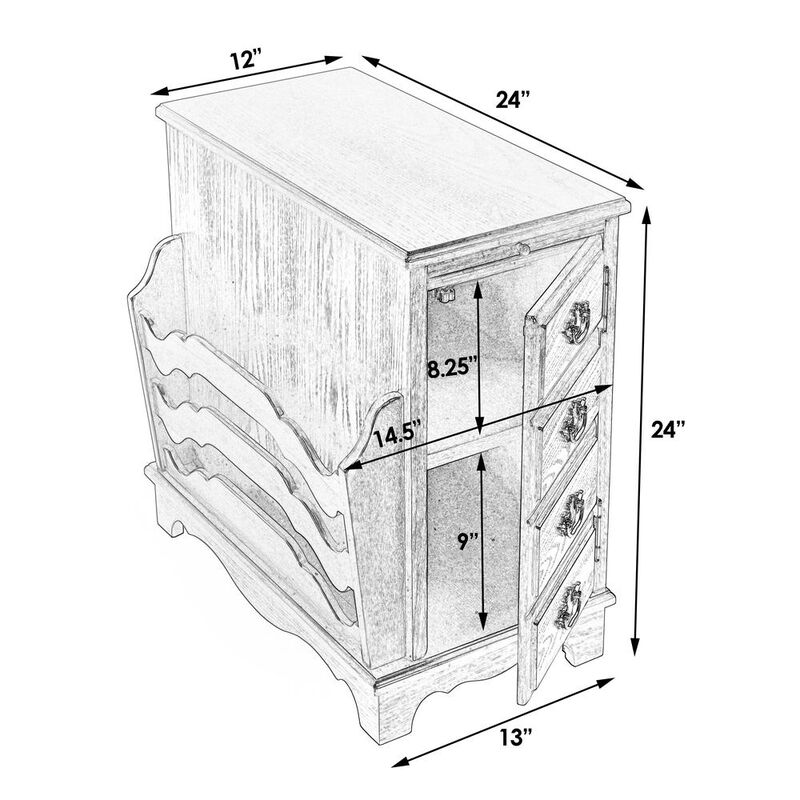 Butler Specialty Gregory Side Table, Medium Brown