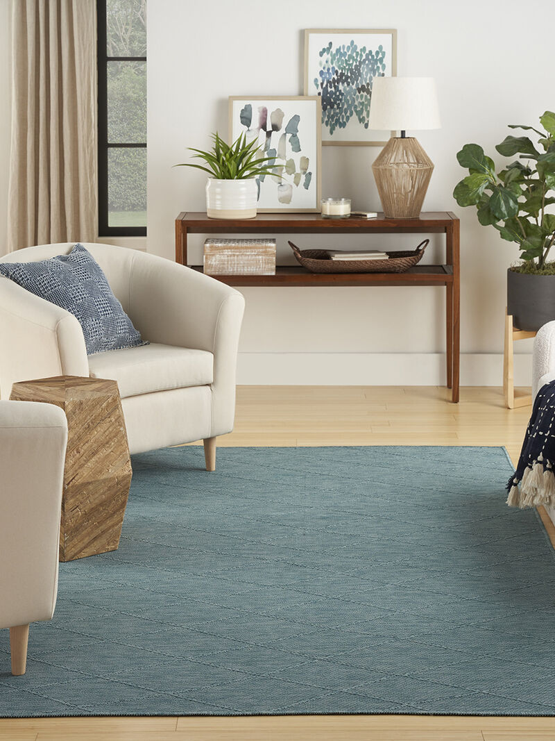 Washable Solutions WSL01 Aqua 6' x 9' Rug