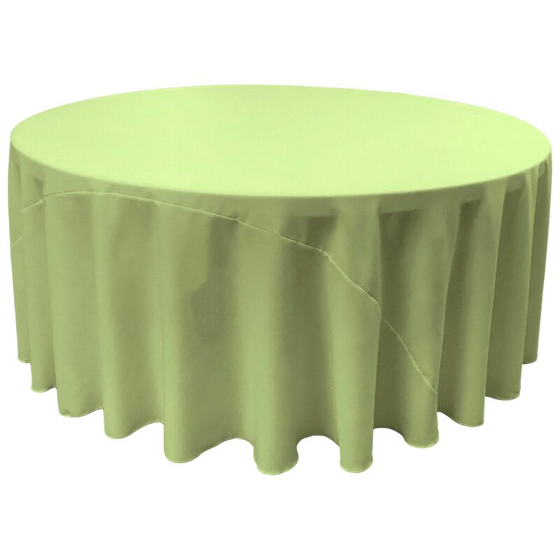 Polyester Poplin Round Tablecloth 132 Inch for Banquet and Dining Tables image number 0