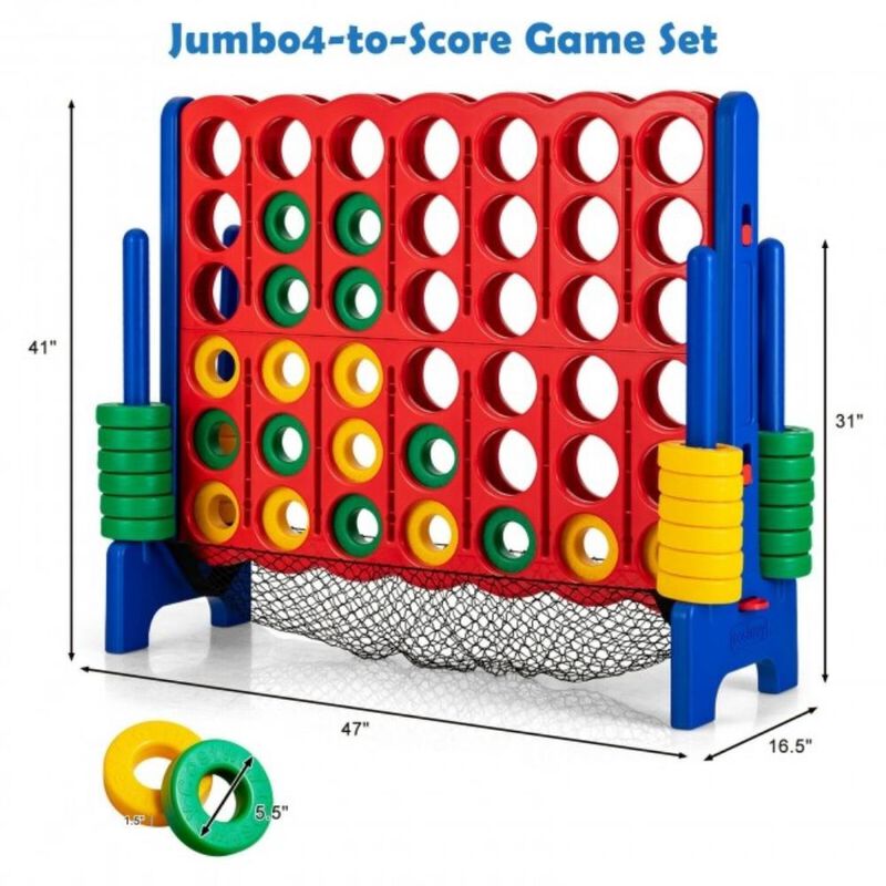 4-to-Score Outdoor Giant Game Set with Blue Net Storage