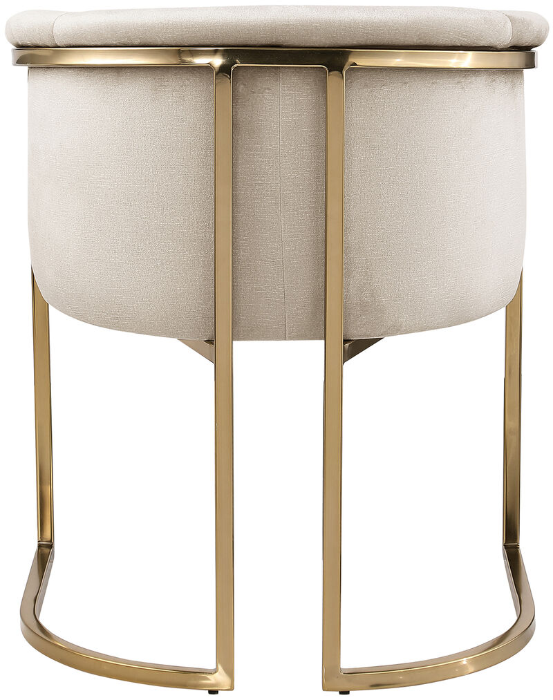 Meridian Furniture Tierra Cream Velvet Dining Chair
