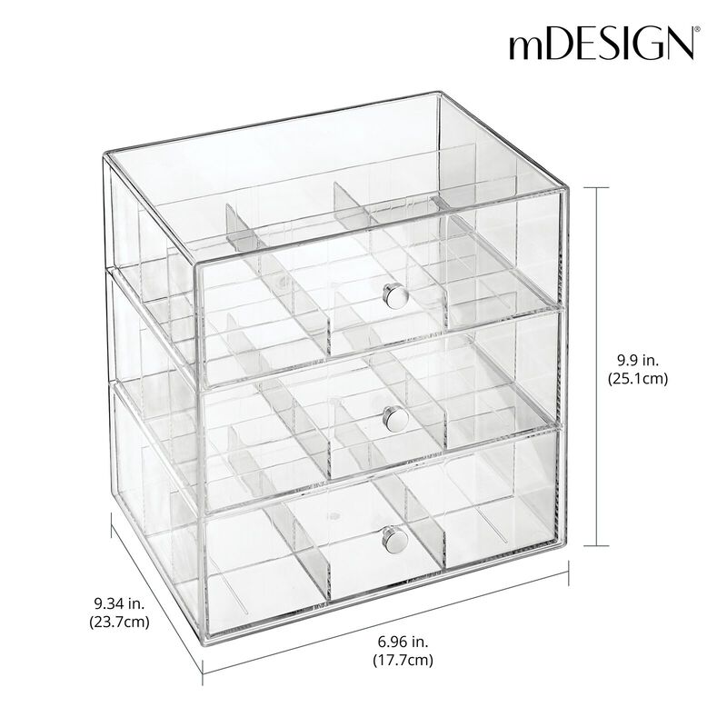 mDesign Plastic Tea Bag Caddy Box Storage Container Organizer image number 4