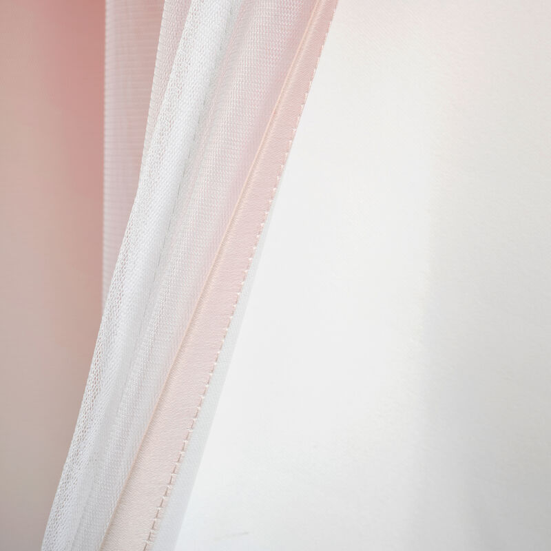 Umbre Fiesta Grommet Sheer/ Printed Light Filtering Window Curtain Panel Blush/Gray Single 38X84