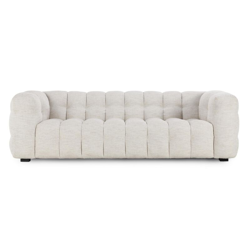 Gracious Wooden Full Bed With Trundle And SQU Tufted HB, White image number 1