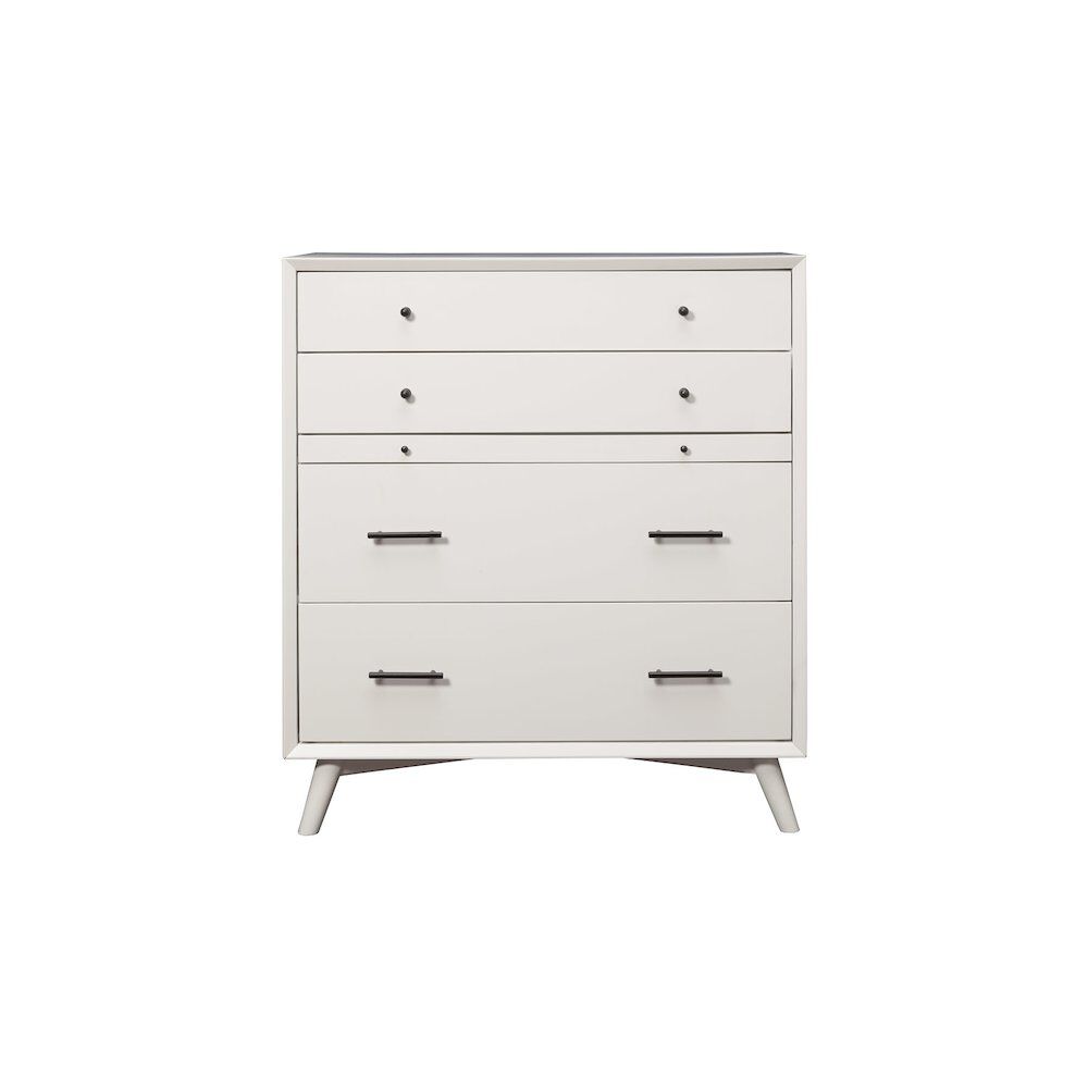 Alpine Furniture Flynn Mid Century Modern 4 Drawer Multifunction