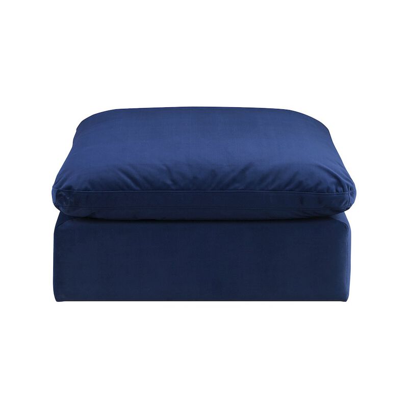 Meridian Furniture Comfy Navy Velvet Modular Ottoman