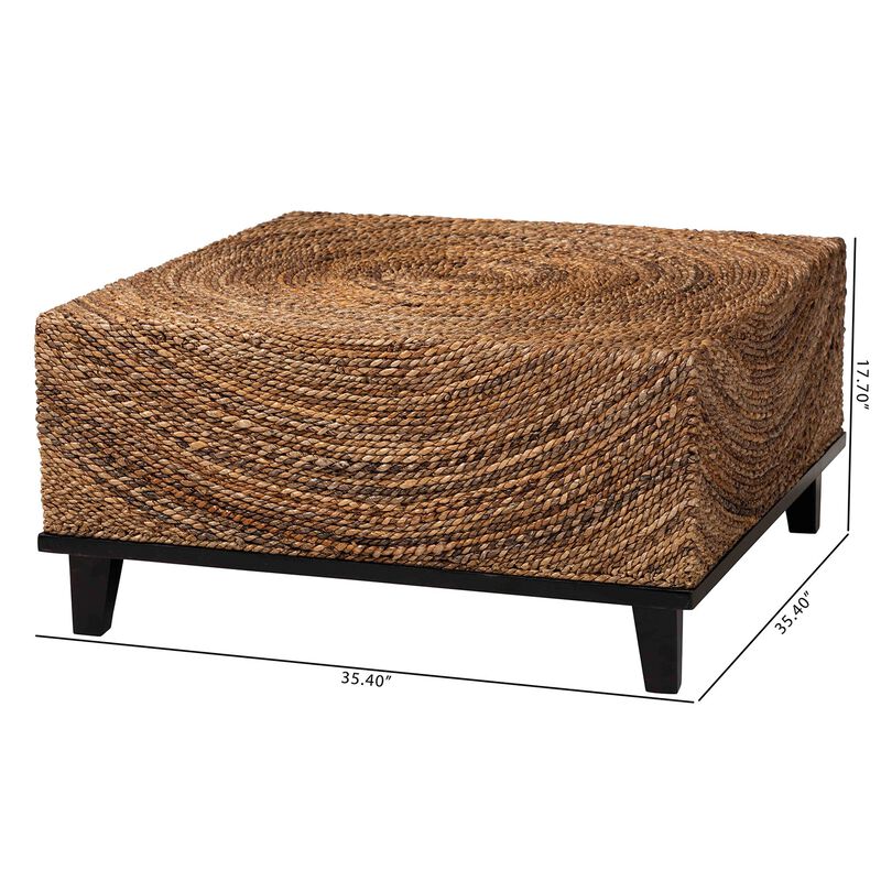 bali & pari Verino Bohemian Natural Seagrass Coffee Table