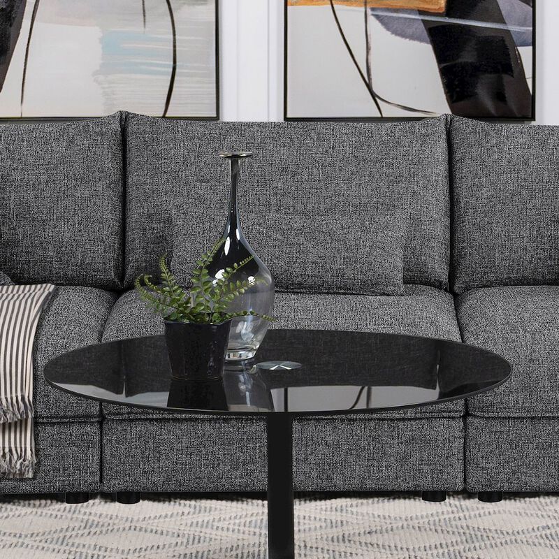 Coaster Co. of America Sasha Upholstered Armless Chair Barely Black