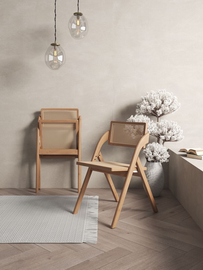 Lambinet Brown Folding Dining Chairs (Set of 4)