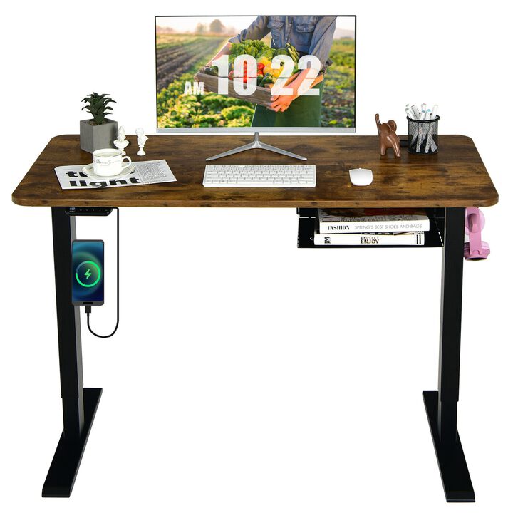 48-inch Electric Height Adjustable Standing Desk with Control Panel