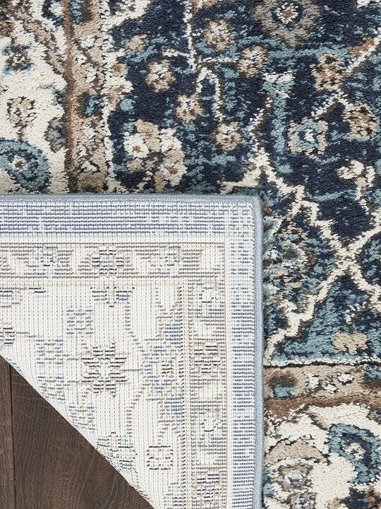 American Manor AMR01 Blue/Ivory 2'2" x 7'6" Rug