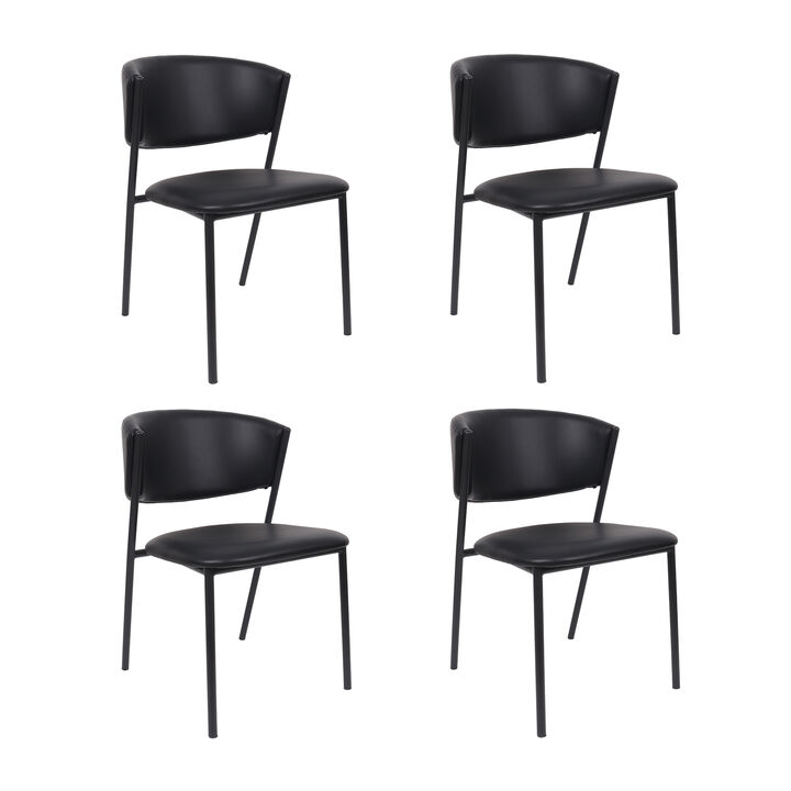 Drift Black Side Chairs (Set of 4)