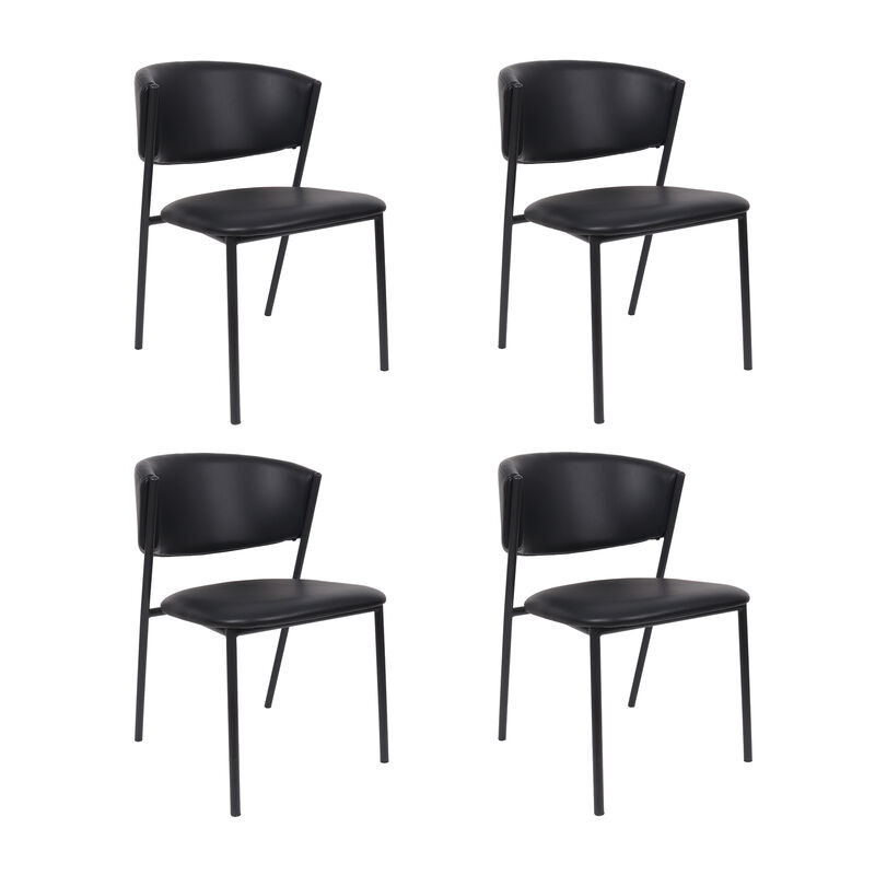 Drift Black Side Chairs (Set of 4) image number 0
