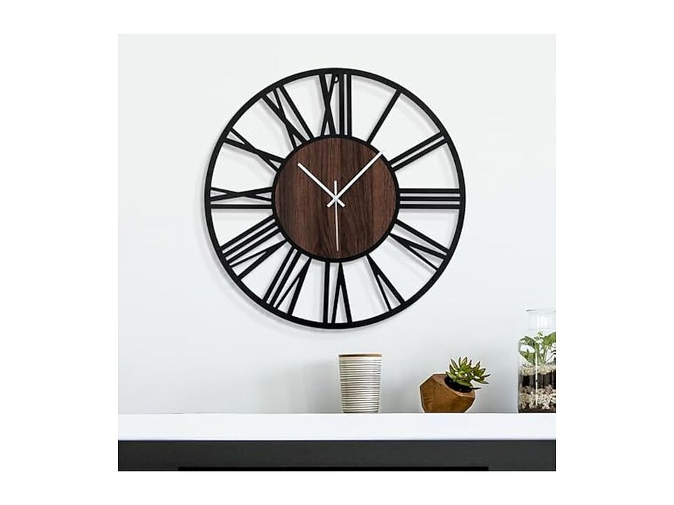 Glow In The Dark Metal Voice Light Sensor Wall Clock 20 Inch Silent Non Ticking