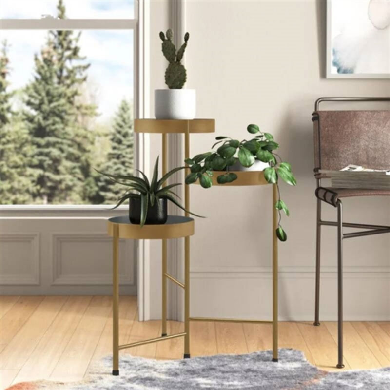 3-Tier Modern Metal Plant Rack &ndash; Decorative Flower Stand For Home Decor