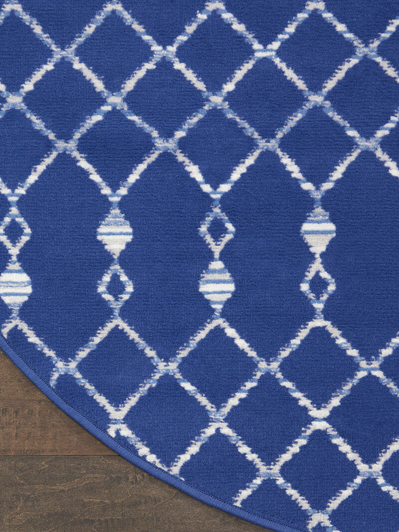 Whimsicle WHS02 Navy 5' x Round Rug