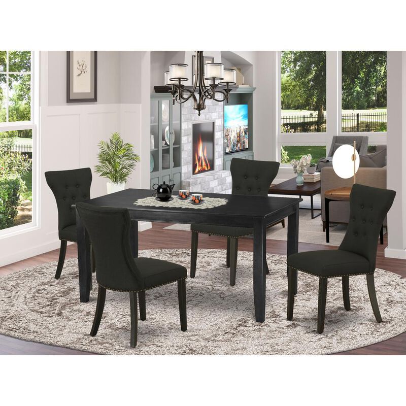 East West Furniture Dining Room Set Black