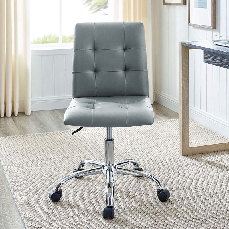 Modway Furniture - Prim Armless Mid Back Office Chair Orange image number 1