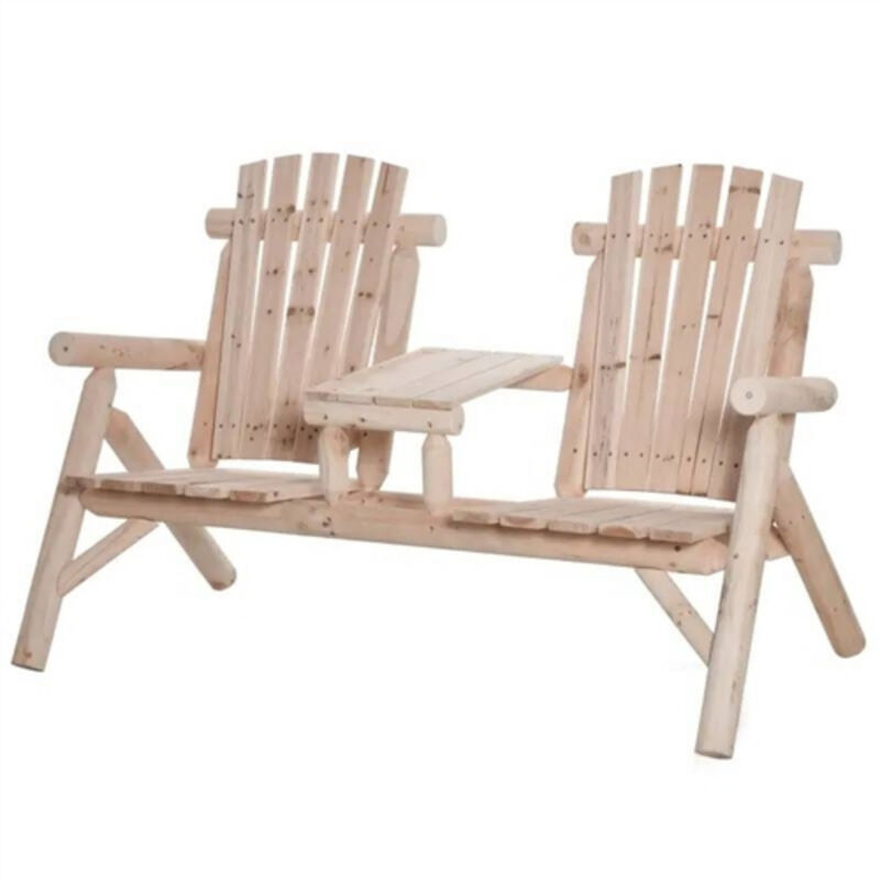 Adirondack Patio 2 Chair Lounger with Center Coffee Table