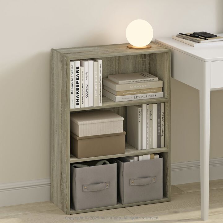 Simple Open Shelf, Bookcases, 3-Tier, Sonoma Oak