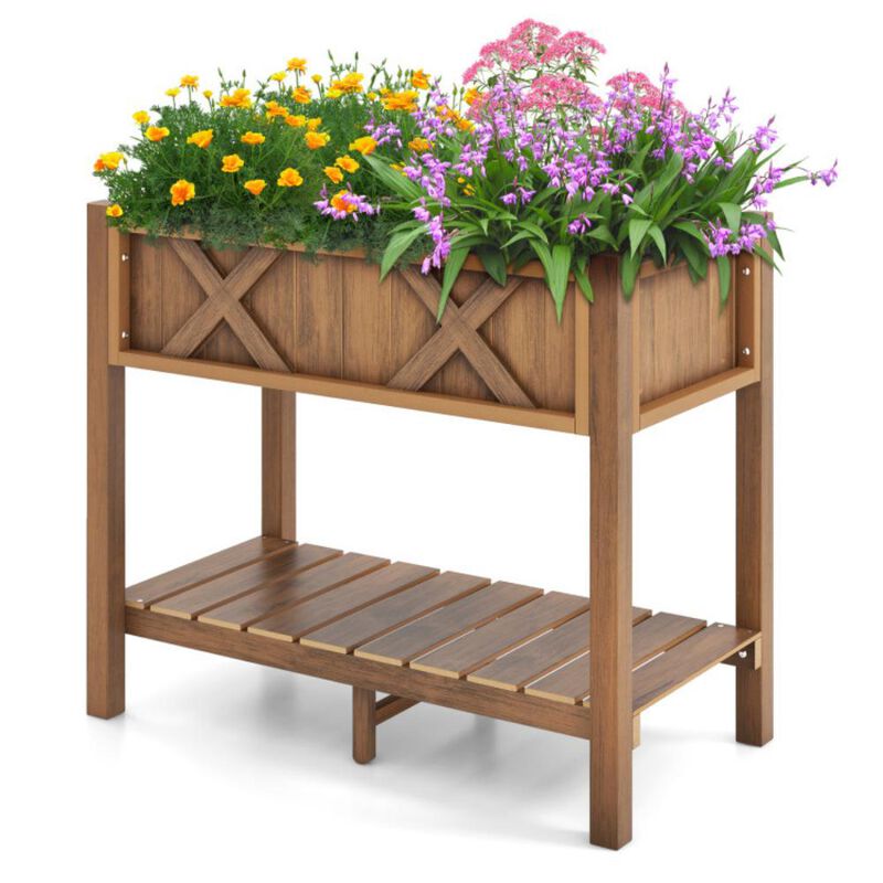 HIPS Raised Garden Bed Poly Wood Elevated Planter Box