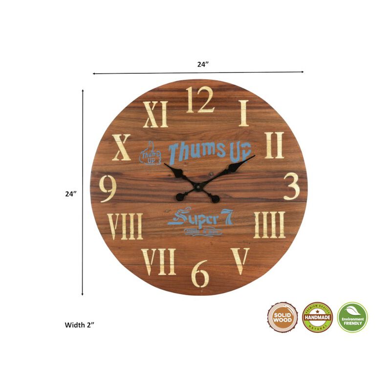 Taran Designs Sylvia Solid Wood Wall Clock