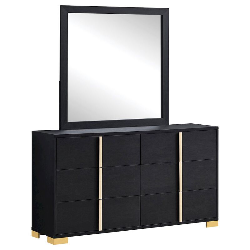 Coaster Co. of America Marceline 6-drawer Dresser with Mirror Black image number 0