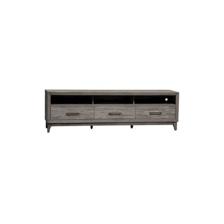 Liberty Furniture Mercury 62 Inch TV Console in Driftwood Gray