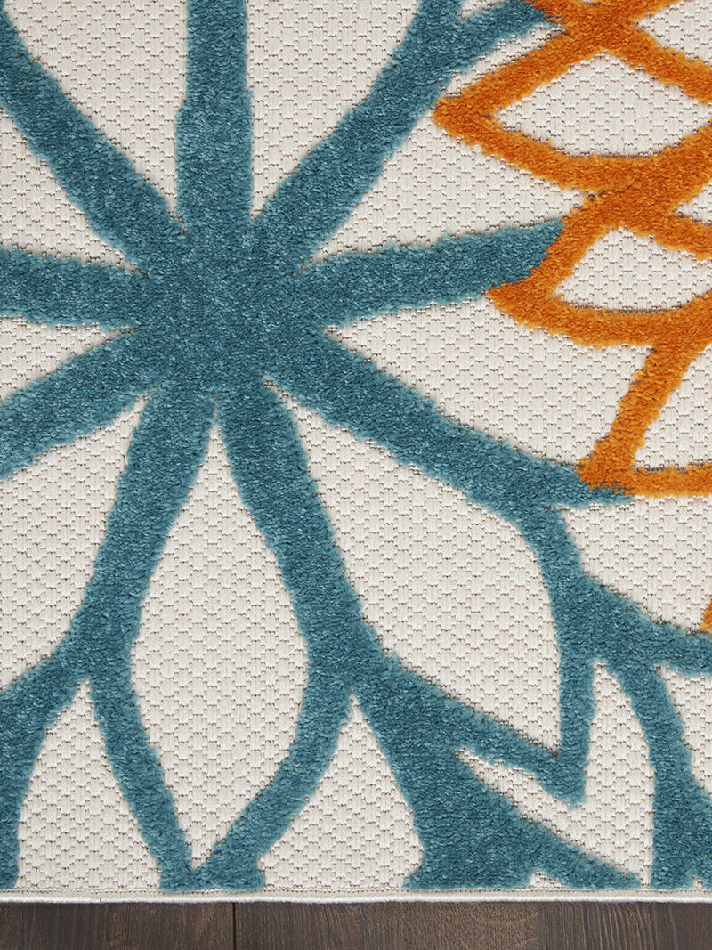 Aloha ALH05 Turquoise/Multicolor 3'6" x 5'6" Rug