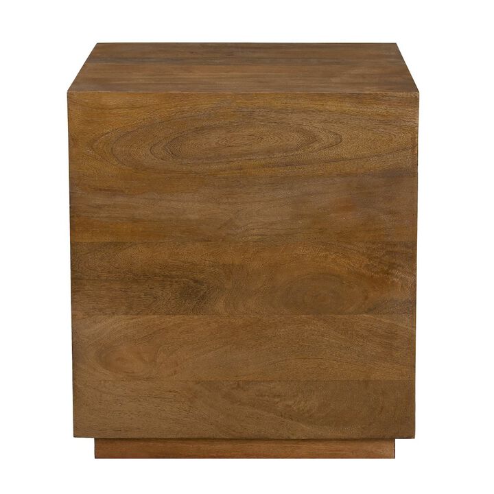 Alex Hamilton Flagstaff Square Side Table in Spice Tan