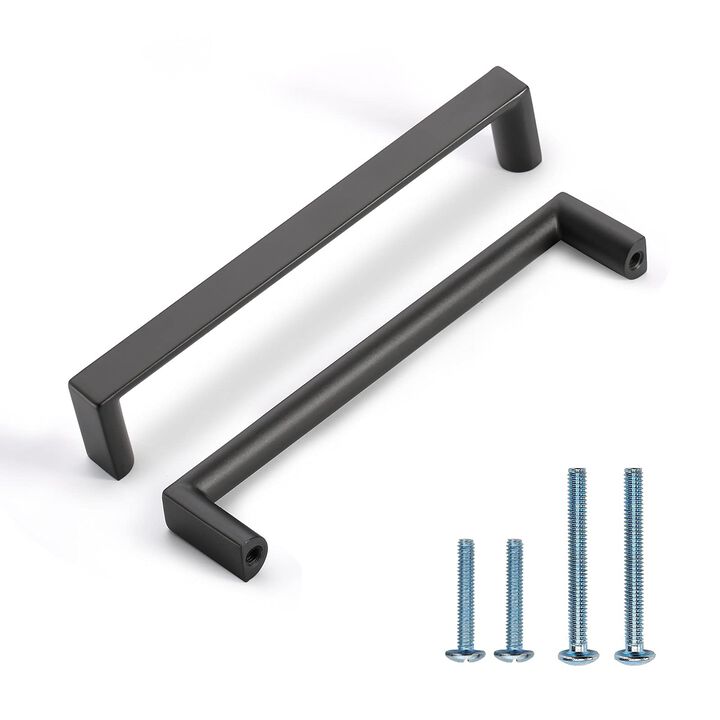 KNOKLOCK 10 Pack 5 Inch(128mm) Kitchen Cabinet Handles Matte Black Cabinet Pulls Kitchen Cabinet Hardware Drawer Pulls for Dress