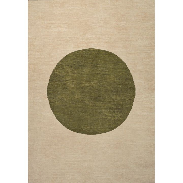 Cirkel Minimalist Geometric Dot Machine Washable Area Rug