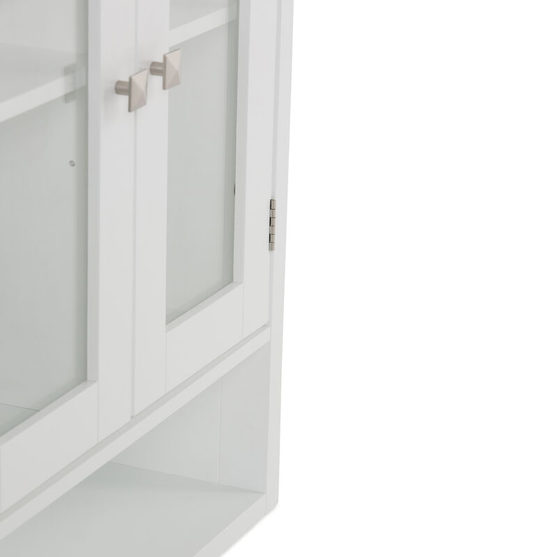 Simpli Home Acadian 24W Wall Cabinet with 2 Glass Doors and Shelf image number 7