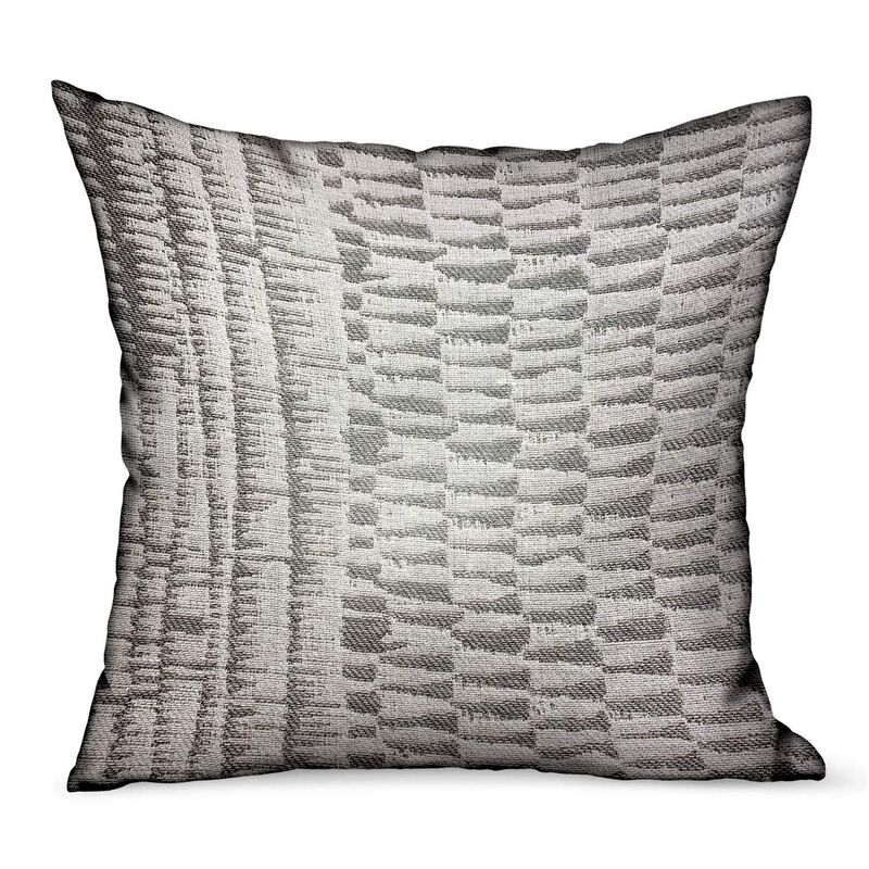 Plutus Brands Epoxi River Gray Dobby Luxury Outdoor/Indoor Throw Pillow image number 0