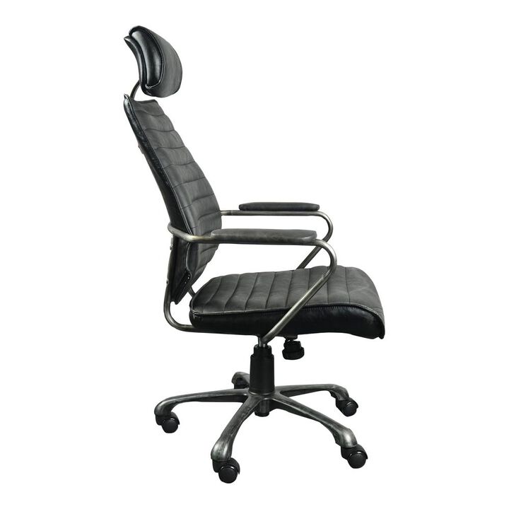 Luxury Black Leather Executive Office Chair - Elite Collection, Belen Kox