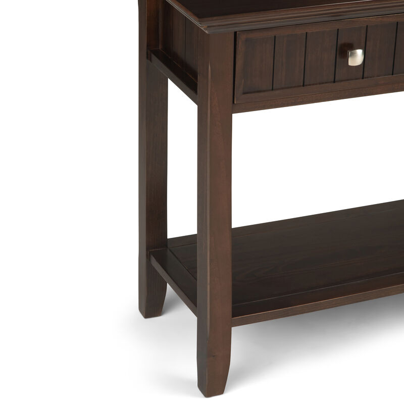 Acadian 60 inch Wide Solid Wood Wide Console Sofa Table in Brunette Brown image number 4