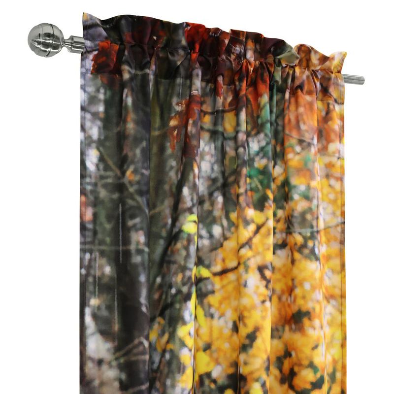 Habitat Photo Real Printed Mighty Pair of Wolves Light Filtering Pole Top Curtain Pair Each Panel 38" x 84" Multicolor