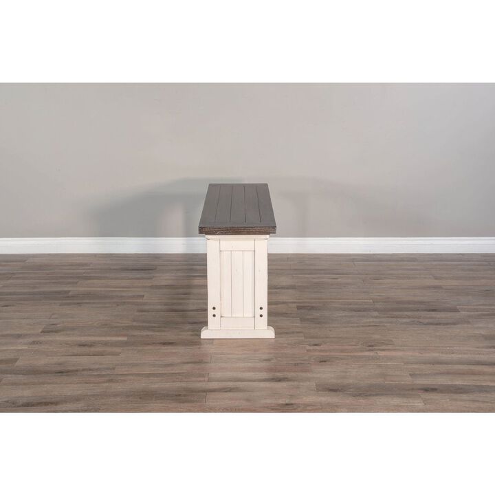 Counter Wood Side Bench, Cottage Europen Dark