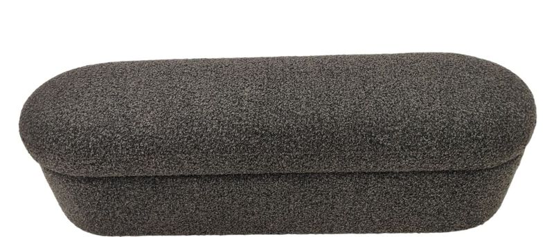 Kiki Upholstered Hinged Storage Bench in Pumpernickel Boucle image number 2