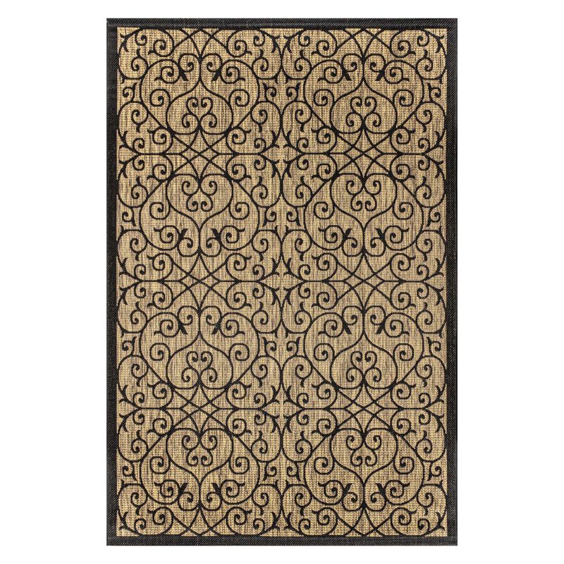 Madrid Vintage Filigree Textured Weave Indoor/Outdoor Area Rug