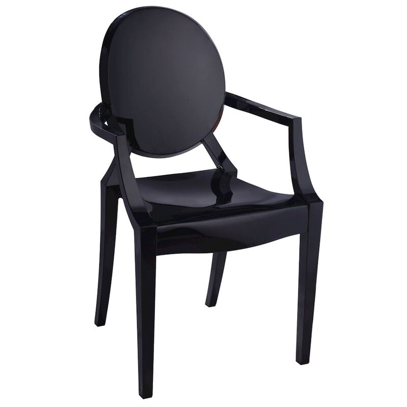 Pangea Home Bentley Arm Dining Chair Black - Set Of 4
