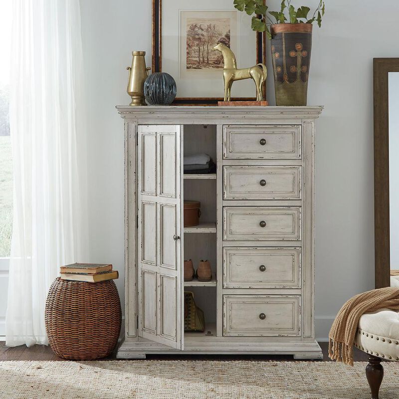 Liberty Furniture Big Valley Door Chest in Brownstone w/ Heavy Distressing image number 2