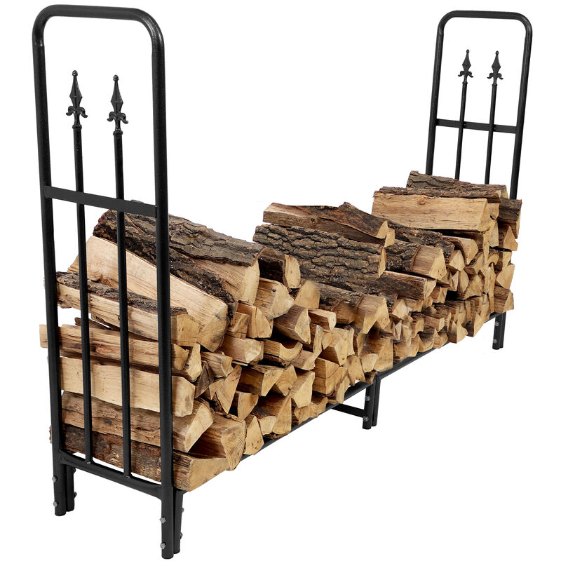 Sunnydaze 6 ft Decorative Steel Firewood Log Rack