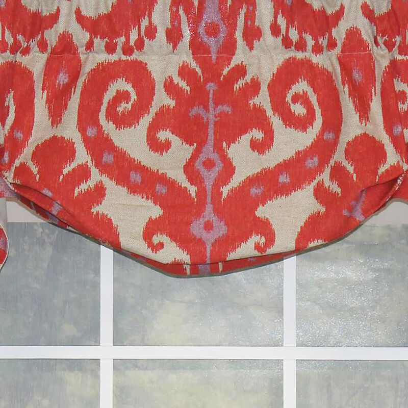 RLF Home Vibrant Colors in Southwest Designs Butterfly Stylish Windows Valance 3" Rod Pocket 50" x 16" Hibiscus Orange