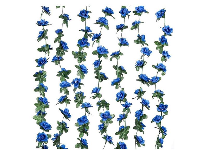 4 Piece Artificial Hanging Rose Flowers Garden Porch Decor image number 0