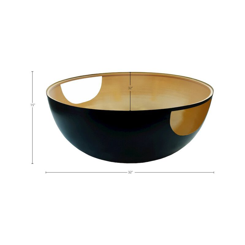 Meridian Furniture Doma Black / Gold Coffee Table
