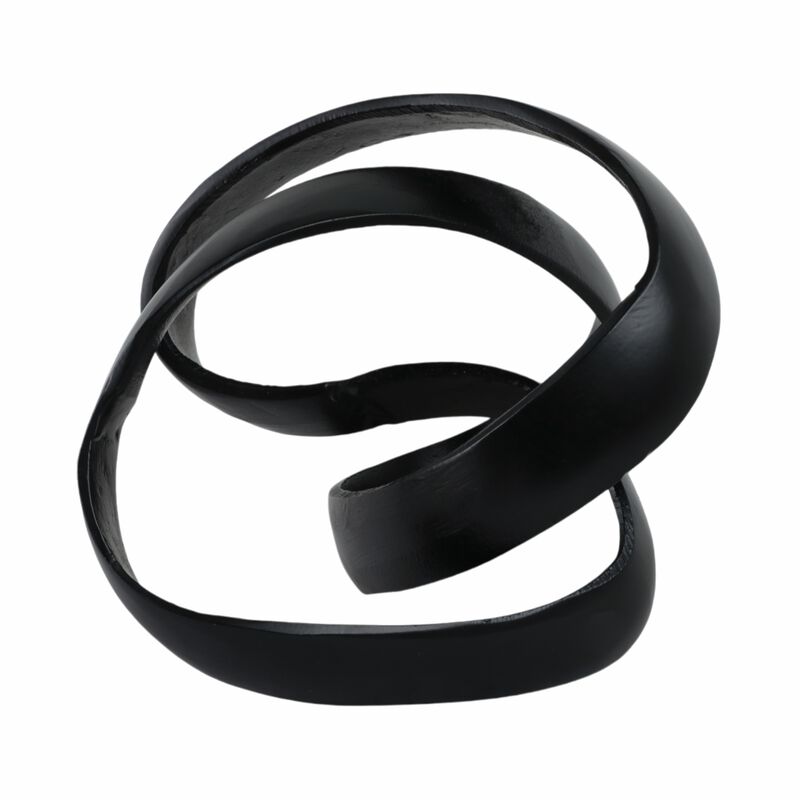 Aluminum Knot Sculpture, 7", Black image number 5