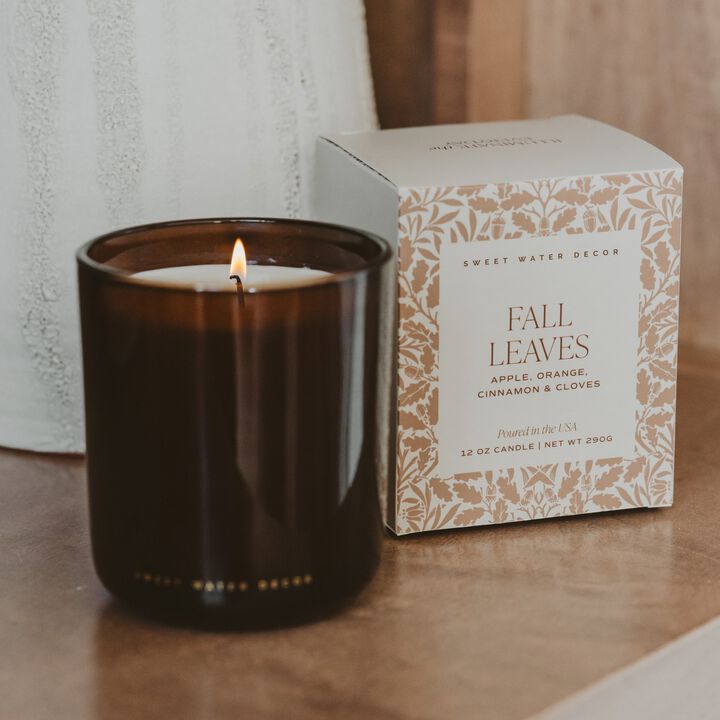 Fall Leaves 12 oz Boxed Soy Candle