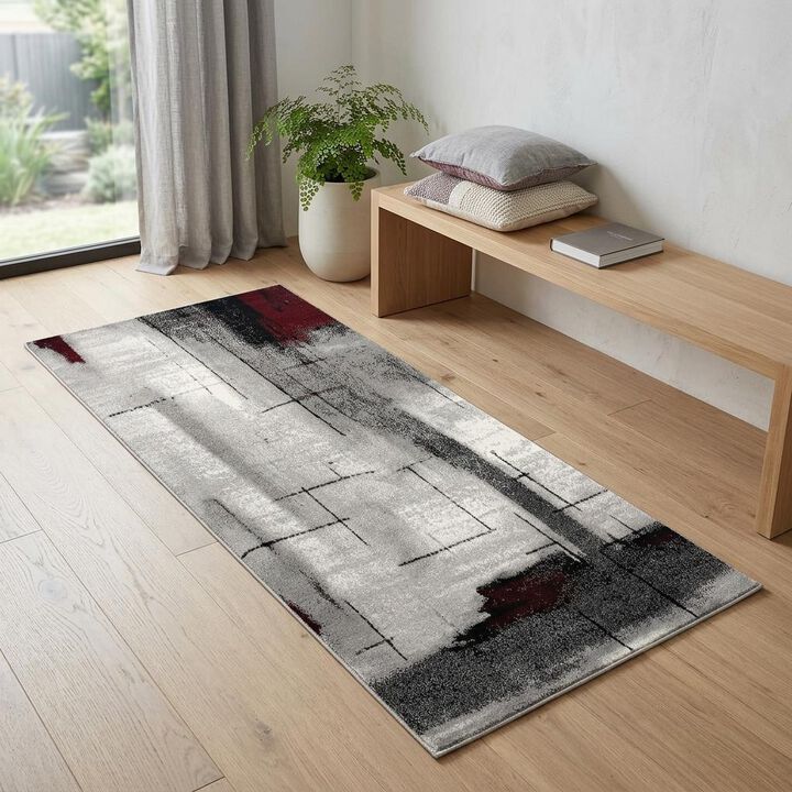 HomeRoots Abstract Area Rug