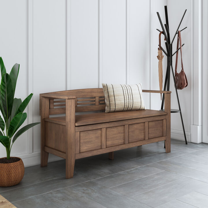 Simpli Home Adams Entryway Storage Bench